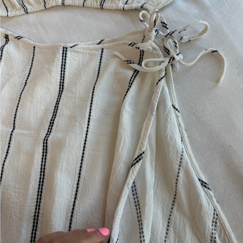 Madewell Striped Swimsuit Coverup Skirt Set - Picture 6 of 8